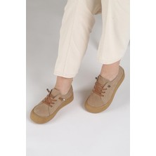 Benetton Pierre Cardin Luna Hakiki Deri Vizon Slip-On Kadın Ayakkabı