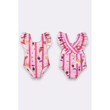 My Kids Wear Kız Çocuk Fırfır Detaylı Şık Tasarım Çapraz Askılı Mayo 12732