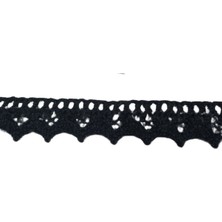 Hobibahçem Kopanaki Dantel En 1,5 cm Siyah 1 Metre