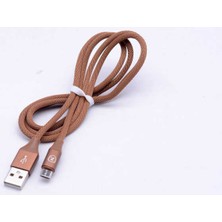 Kahverengi Metal Uçlu 8600 Micro USB Kablo