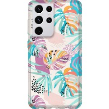 Karsu Design Samsung Galaxy S21 Ultra Uyumlu Baskılı Şeffaf Telefon Kılıfı | Koleksiyon: Minimalist Style 1