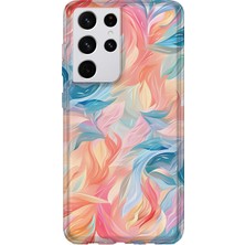 Karsu Design Samsung Galaxy S21 Ultra Uyumlu Baskılı Şeffaf Telefon Kılıfı | Koleksiyon: Minimalist Style 2