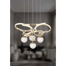 Drone4 Toplu Gold 3 Renk Taşlı Avize