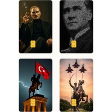 Huggy Craft Atatürk 4'lü Set Kredi/banka Kart Kaplama Sticker