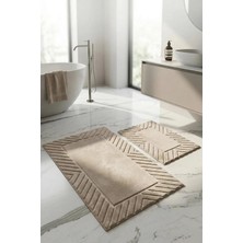 Neşe Home Collection Banyo Paspas Seti 2'li | Kaymaz Taban, Yıkanabilir | Leke Tutmaz Klozet Takımı 60X100-40X60CM