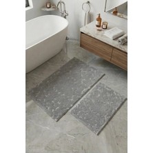 Neşe Home Collection Banyo Paspas Seti 2'li | Kaymaz Taban, Yıkanabilir | Leke Tutmaz Klozet Takımı 60X100-40X60CM