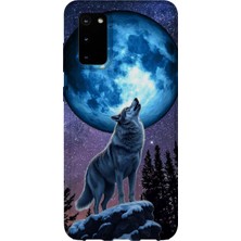Karsu Design Samsung Galaxy S20 Plus Uyumlu Baskılı Şeffaf Telefon Kılıfı | Koleksiyon: Alpha Wolf