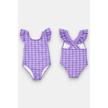 My Kids Wear Kız Çocuk Fırfır Detaylı Şık Tasarım Çapraz Askılı Mayo 12736