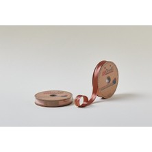 Hobibahçem Biye Saten Katlı 064 Kahverengi 2 cm 25 Metre %100 Polyester