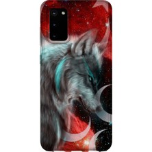 Karsu Design Samsung Galaxy S20 Uyumlu Baskılı Şeffaf Telefon Kılıfı | Koleksiyon: Grey Wolf Turkish Symbol