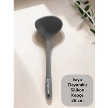 Multiamo Sert Uçlu Isıya Dayanıklı Yanmaz Yapışmaz Silikon 28 cm Kepçe 1 Adet / Beş Renk Seçeneği