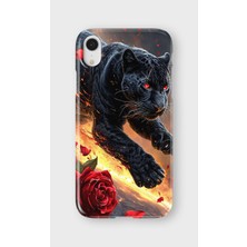Karsu Design iPhone Xr Uyumlu Baskılı Şeffaf Telefon Kılıfı | Koleksiyon: Minimal Black Panther