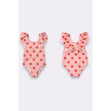 My Kids Wear Kız Çocuk Fırfır Detaylı Şık Tasarım Çapraz Askılı Mayo 12725
