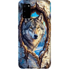 Karsu Design Samsung Galaxy S20 Uyumlu Baskılı Şeffaf Telefon Kılıfı | Koleksiyon: Alpha Wolf