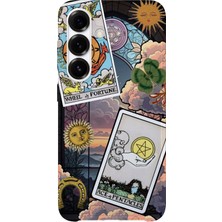 Karsu Design Samsung Galaxy S23 Fe Uyumlu Baskılı Şeffaf Telefon Kılıfı | Koleksiyon: Tarot Cards