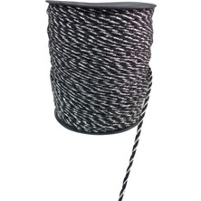 Hobibahçem Bileklik Ipi, Hediye Paketleme Ipi, Şans, Bereket, Aşk, Şifa, Güç 10 mm Pamuk  10 Metre Siyah