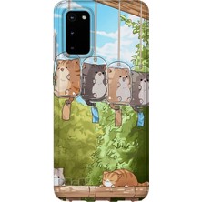 Karsu Design Samsung Galaxy S20 Fe Uyumlu Baskılı Şeffaf Telefon Kılıfı | Koleksiyon: Anime Animal Characters