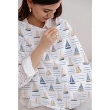Tuğba Kuğu Müslin Emzirme Örtüsü - Little Sailor