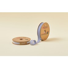 Hobibahçem Biye Çizgili Katlı C08 Lacivert 2 cm 25 Metre %65 Koton %35 Polyester