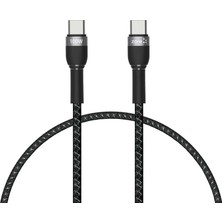 Siyah Shira Serisi Type-C To Type-C Pd Kablo 30 cm