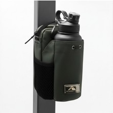 Peakmotion Haki Renk Manyetik/mıknatıslı Sporcu Fitness Çantası Gym, Seyahat Taşınabilir Şişe Telefon Saklama Çapraz Askılı Çanta