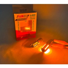 Femex Platinum P21W Turuncu Non-Direction 1156 BAU15S Çapraz Tırnak LED Ampul 3030CHIP 24SMD