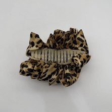 Mare Accessories Leopar Desenli Fırfırlı Mandal Toka