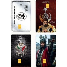 Huggy Craft Osmanlı Temalı 4'lü Set Kredi/banka Kart Kaplama Sticker