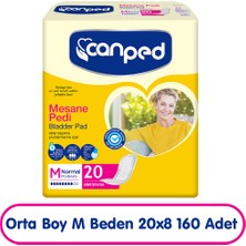 Canped Mesane Pedi M Beden Orta 20 Adet 20X8 Özellikli Kadınlar İçin Rahat Kullanım