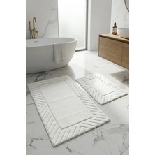 Neşe Home Collection Banyo Paspas Seti 2'li | Makinede Yıkanabilir | Leke Tutmaz Klozet Takımı 60X100-40X60CM