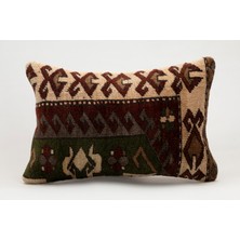 Kilim Wholesale El Yapımı Eski Kilimden Yapılmış Vintage Kırlent Kılıfı, Yün, 40X60 cm
