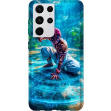 Karsu Design Samsung Galaxy S21 Ultra Uyumlu Baskılı Şeffaf Telefon Kılıfı | Koleksiyon: Anime Style 2