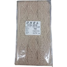Hobibahçem Dantel Polyester Sanal Tül Bant Cappucino 13,70 Metre En 6 cm ON-784-C