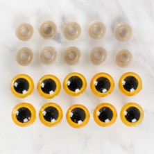Hobibahçem Loren 14 mm Sarı 5 Çift Amigurumi Göz
