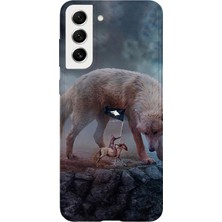 Karsu Design Samsung Galaxy S21 Uyumlu Baskılı Şeffaf Telefon Kılıfı | Koleksiyon: Grey Wolf Turkish Symbol