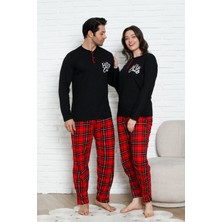 Enisena Erkek Pijama Takımı - Ekose Altlı- Eş Versiyonlu -12580