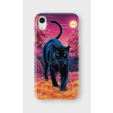 Karsu Design iPhone Xr Uyumlu Baskılı Şeffaf Telefon Kılıfı | Koleksiyon: Minimal Black Panther