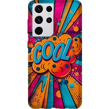 Karsu Design Samsung Galaxy S21 Ultra Uyumlu Baskılı Şeffaf Telefon Kılıfı | Koleksiyon: Abstract Color Splash
