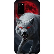 Karsu Design Samsung Galaxy S20 Fe Uyumlu Baskılı Şeffaf Telefon Kılıfı | Koleksiyon: Alpha Wolf