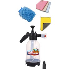 Oto Yıkama Seti / Köpük Atan Pompa Yedek Başlıklı / Araba Yıkama El Şönili / Oto Kurulama Bezi 50*70/ Cam Bezi 30*30 3 Adet