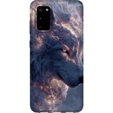 Karsu Design Samsung Galaxy S20 Plus Uyumlu Baskılı Şeffaf Telefon Kılıfı | Koleksiyon: Alpha Wolf