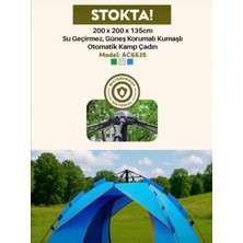 Auhma AC6635 Otomatik Kurulum Kamp Çadırı - 200X200X135 cm Su Geçirmez ve Güneş Korumalı Kumaş, Yaz Kamp Çadırı