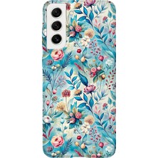 Karsu Design Samsung Galaxy S22 Uyumlu Baskılı Şeffaf Telefon Kılıfı | Koleksiyon: Boho Floral
