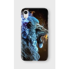 Karsu Design iPhone Xr Uyumlu Baskılı Şeffaf Telefon Kılıfı | Koleksiyon: Majestic Lion