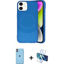 İlk El Grup Ieg™ iPhone 11 Kılıf Ufuk Serisi - Siyah 3D Antistatik Seramik Nano Ekran Koruyucu + Turuncu Neon Fosforlu Kamera Lens