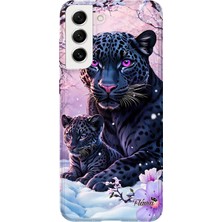 Karsu Design Samsung Galaxy S21 Uyumlu Baskılı Şeffaf Telefon Kılıfı | Koleksiyon: Minimal Black Panther