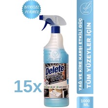 Delete Çok Amaçlı Temizleyici - Yağ Kir Leke Küf Sökücü - 1 Lt. 15 Adet