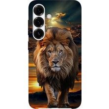 Karsu Design Samsung Galaxy S25 Uyumlu Baskılı Şeffaf Telefon Kılıfı | Koleksiyon: Majestic Lion