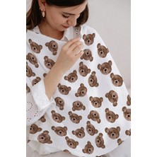 Tuğba Kuğu Müslin Emzirme Örtüsü - Tiny Bear