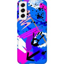 Karsu Design Samsung Galaxy S21 Plus Uyumlu Baskılı Şeffaf Telefon Kılıfı | Koleksiyon: Psychedelic Art